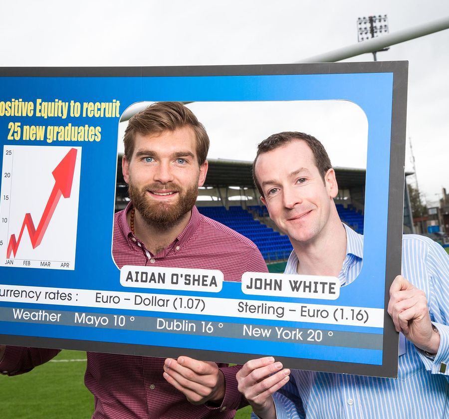 Positive Equity Aidan O' Shea and John White at the launch of their graduate recruitment programme