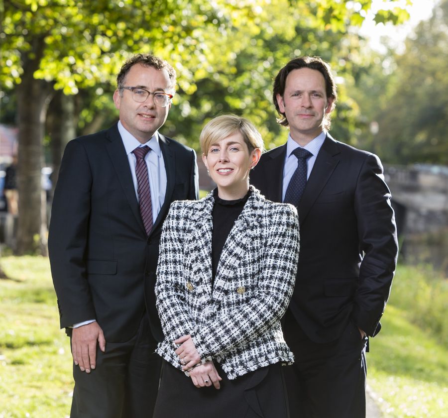 Lisa kinsella has been made partner at Crowe pictured with John Byrne Tax Partner and Naoise Cosgrove Managing partner
